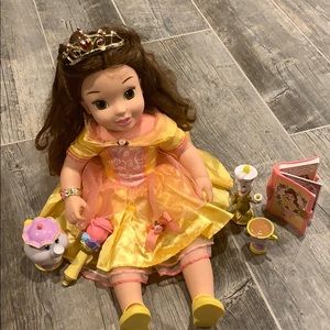 Disney Talking Belle Doll with accessories